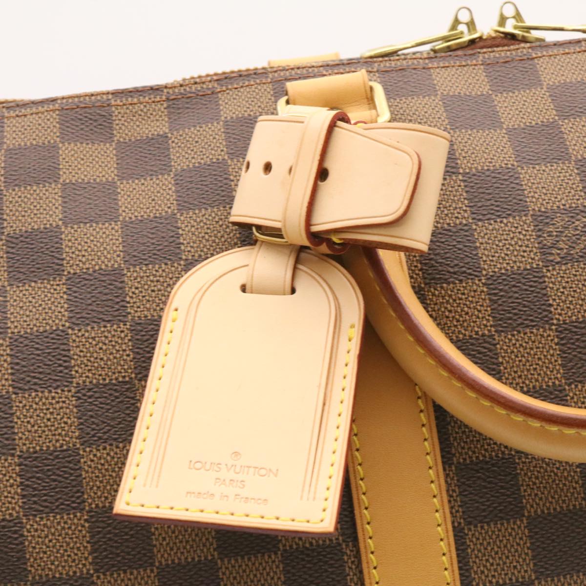 LOUIS VUITTON Damier Ebene Keepall 45 Boston Bag LV Auth 26495A