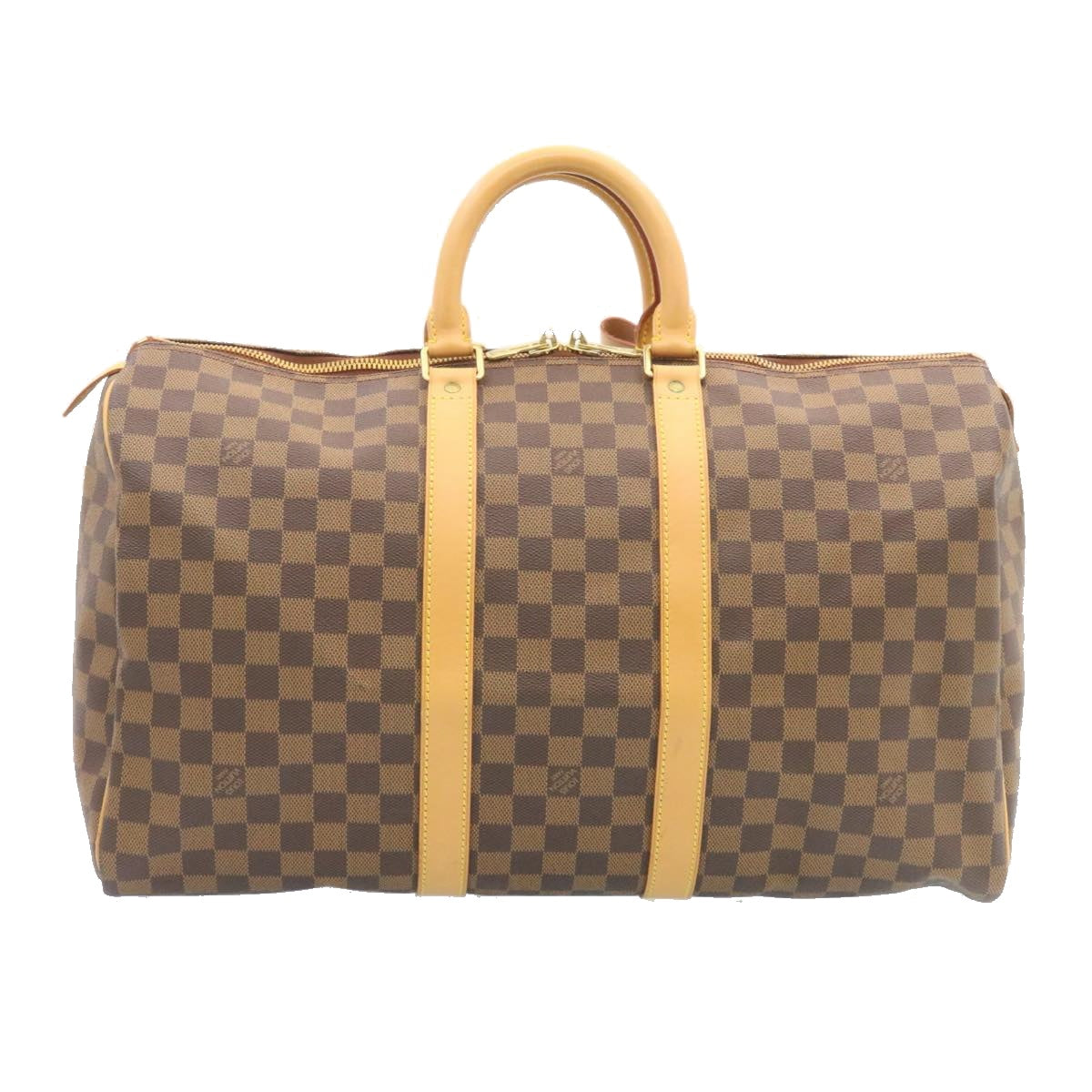 LOUIS VUITTON Damier Ebene Keepall 45 Boston Bag LV Auth 26495A