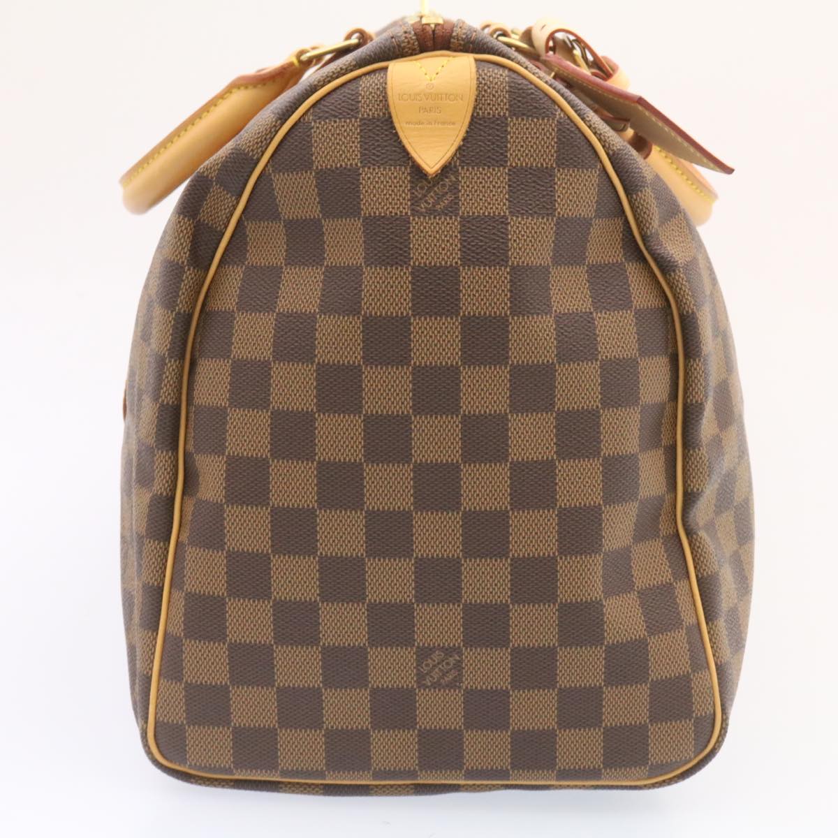 LOUIS VUITTON Damier Ebene Keepall 45 Boston Bag LV Auth 26495A