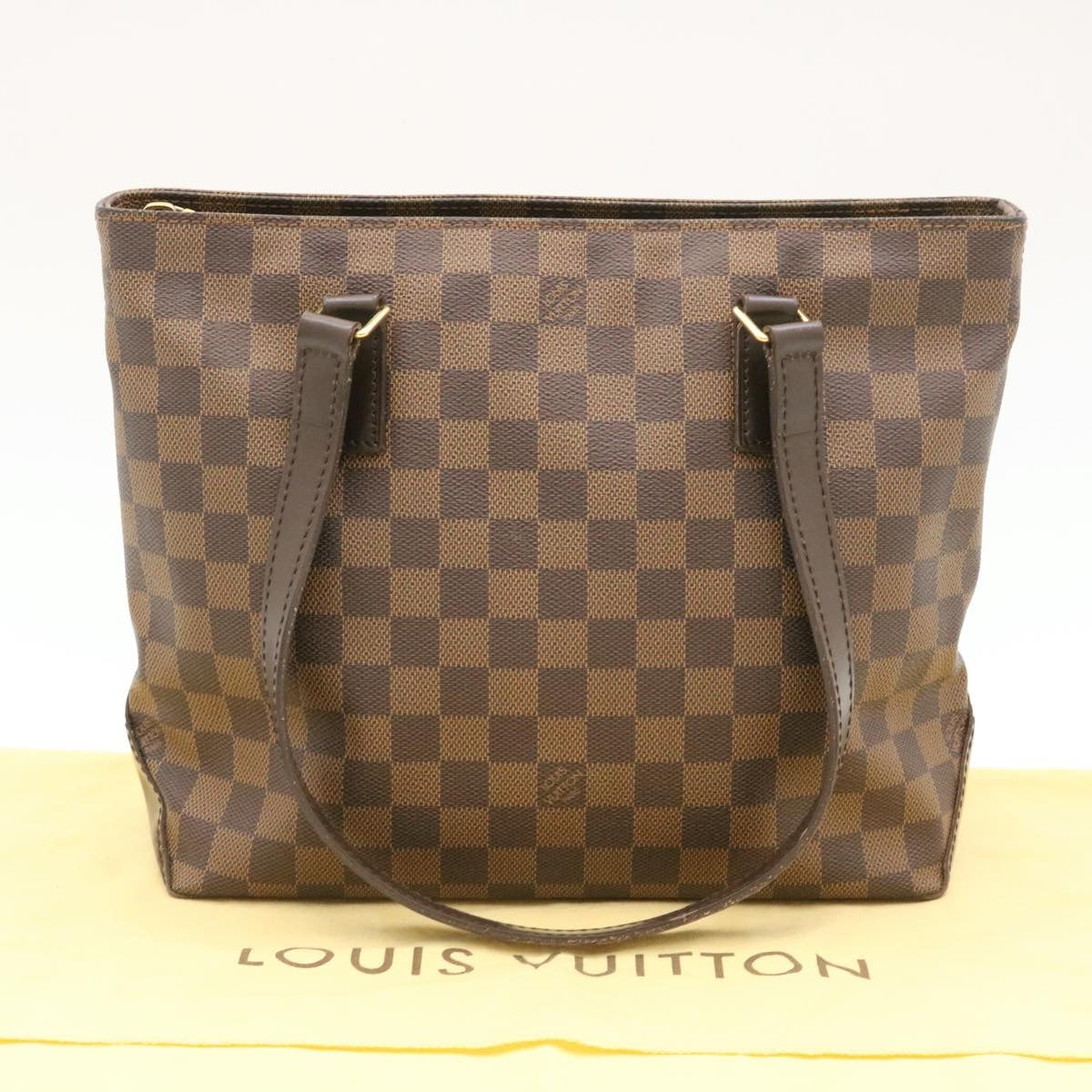 LOUIS VUITTON Damier Ebene Cabas Piano Tote Bag N51187 LV Auth 26496A