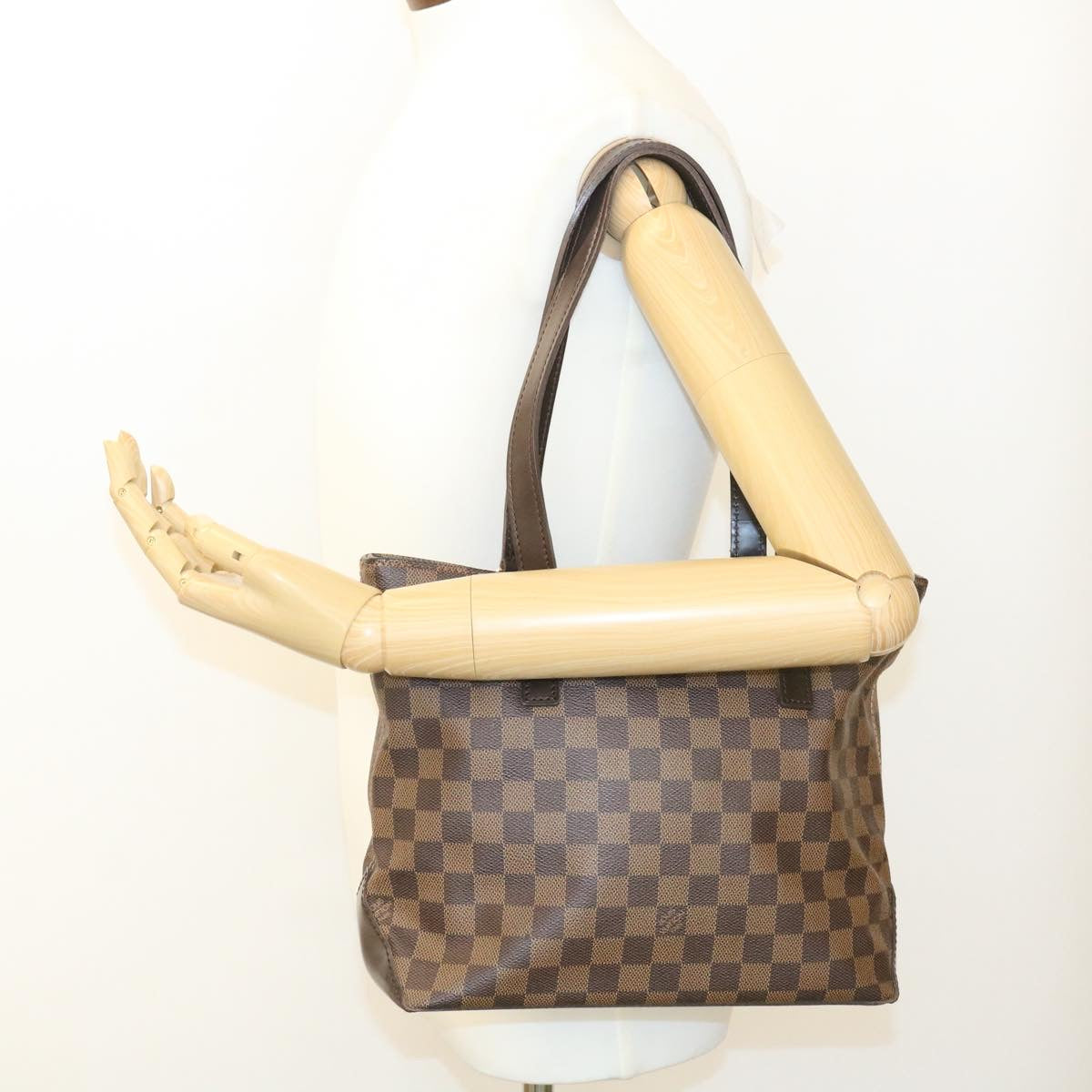 LOUIS VUITTON Damier Ebene Cabas Piano Tote Bag N51187 LV Auth 26496A