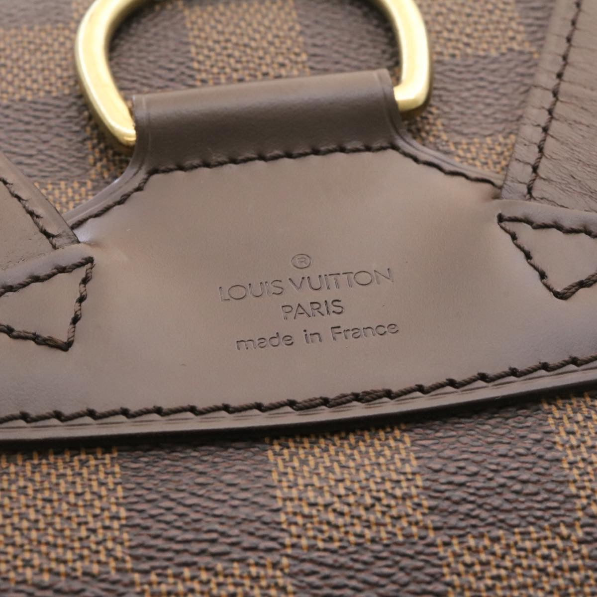 LOUIS VUITTON Damier Ebene Montsouris MM Backpack N51143 LV Auth 26498SAM