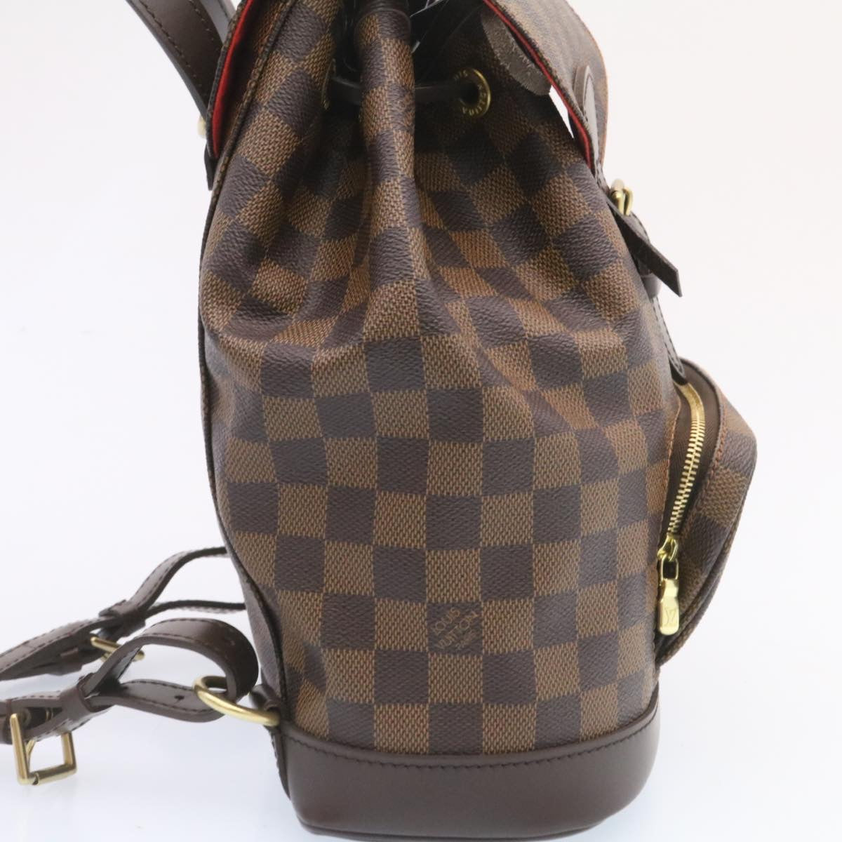 LOUIS VUITTON Damier Ebene Montsouris MM Backpack N51143 LV Auth 26498SAM