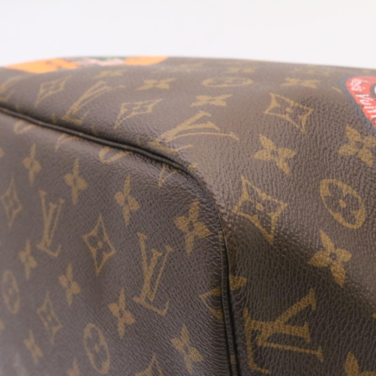 LOUIS VUITTON Monogram World Tour Neverfull MM Tote Bag M42844 LV Auth 26563A