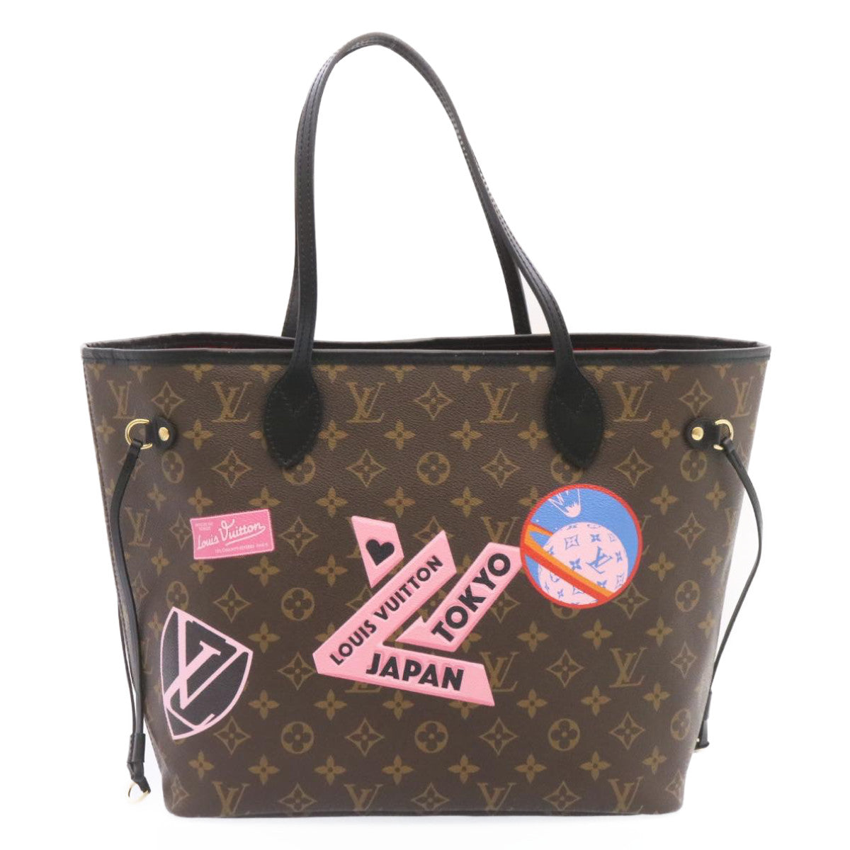 LOUIS VUITTON Monogram World Tour Neverfull MM Tote Bag M42844 LV Auth 26563A