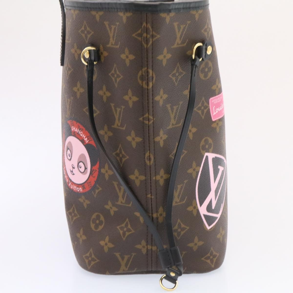 LOUIS VUITTON Monogram World Tour Neverfull MM Tote Bag M42844 LV Auth 26563A