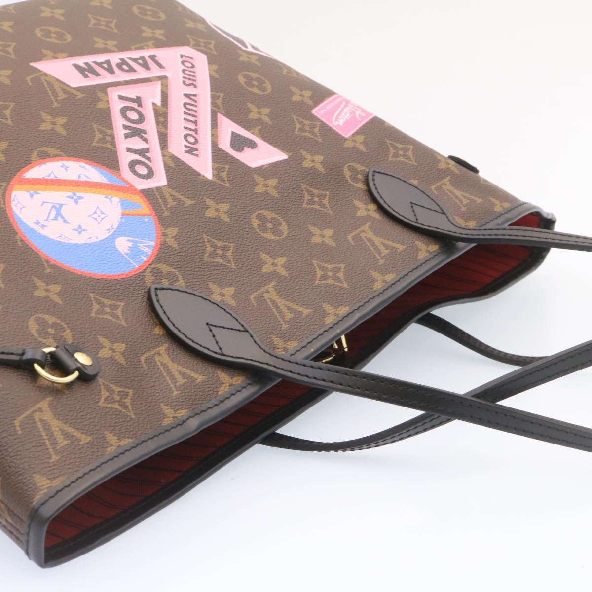 LOUIS VUITTON Monogram World Tour Neverfull MM Tote Bag M42844 LV Auth 26563A