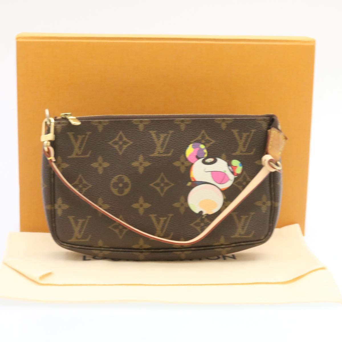 LOUIS VUITTON Monogram Panda Pochette Accessoires Pouch M51981 LV Auth 27072A