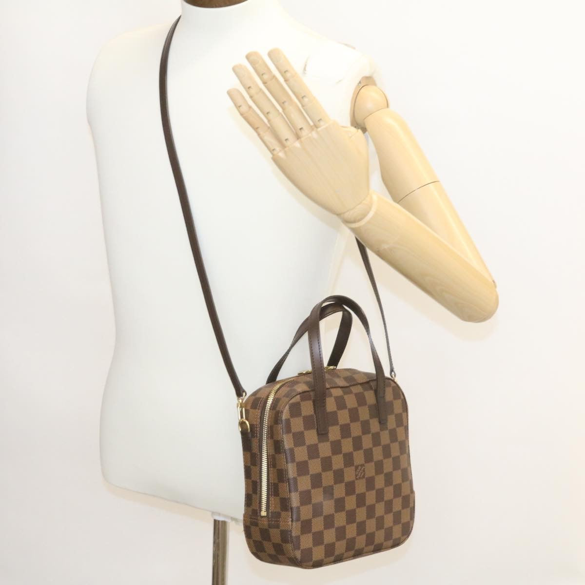 LOUIS VUITTON Damier Ebene Spontini Hand Bag SP Order N48021 LV Auth 27266A