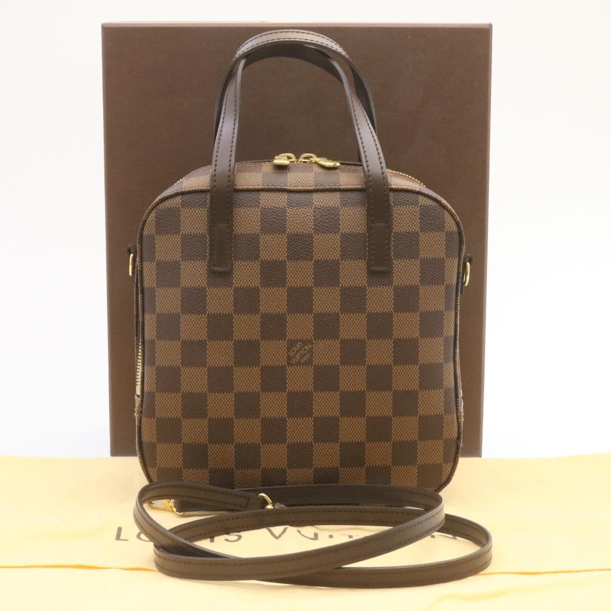 LOUIS VUITTON Damier Ebene Spontini Hand Bag SP Order N48021 LV Auth 27266A