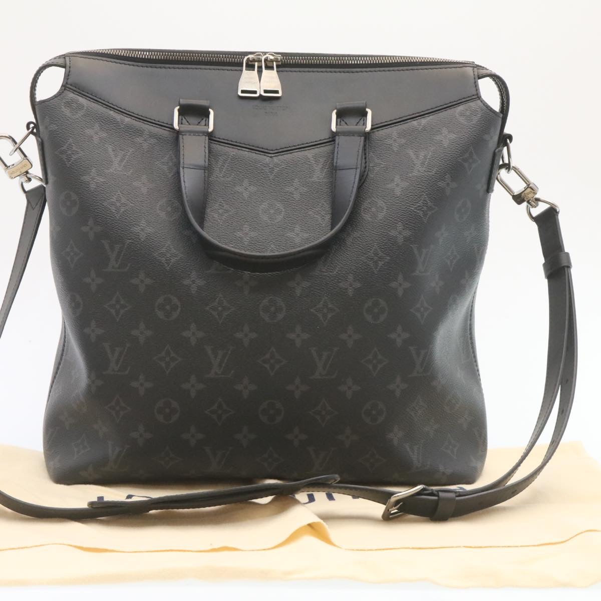 LOUIS VUITTON Monogram Eclipse Explorer 2Way Shoulder Bag M40566 Auth 27480A