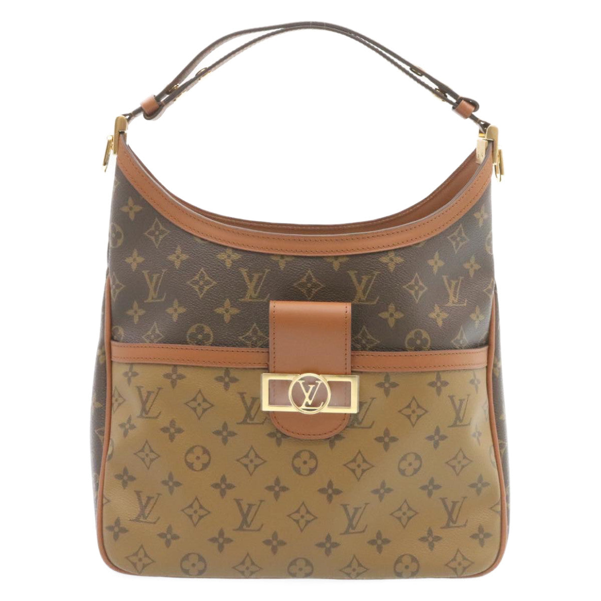 LOUIS VUITTON Monogram reverse Hobo Dauphine PM Shoulder Bag M45194 Auth 27624A