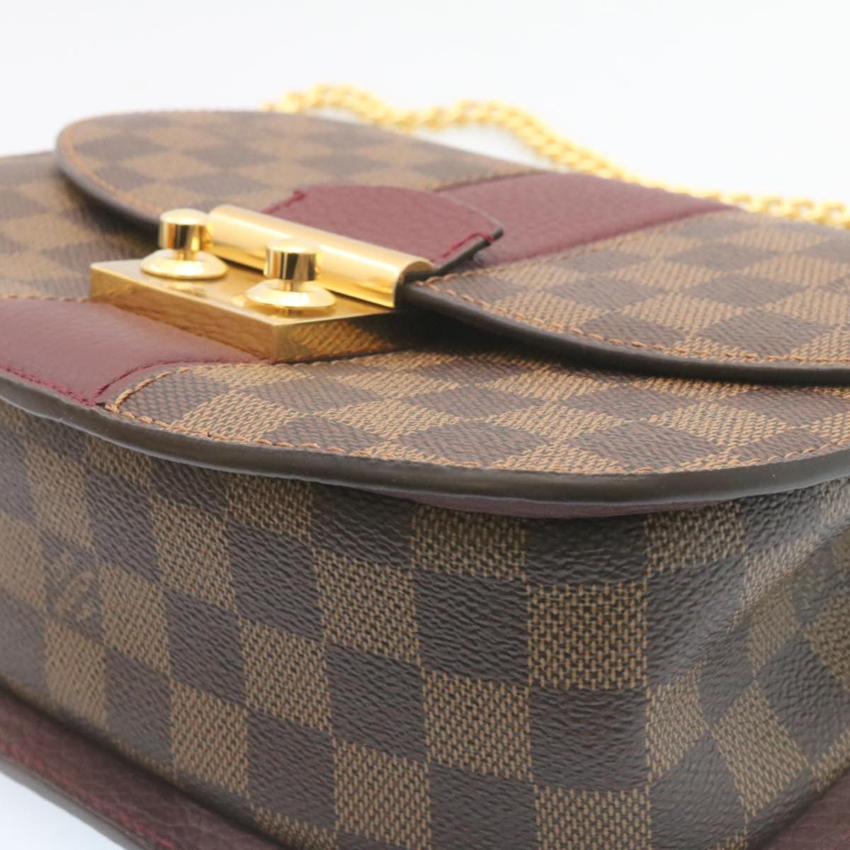 LOUIS VUITTON Damier Ebene Wight Chain Shoulder Bag N64420 LV Auth 27625A