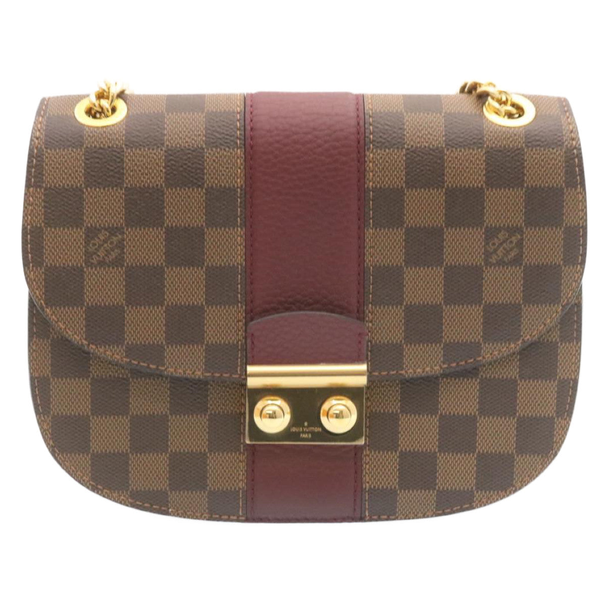 LOUIS VUITTON Damier Ebene Wight Chain Shoulder Bag N64420 LV Auth 27625A