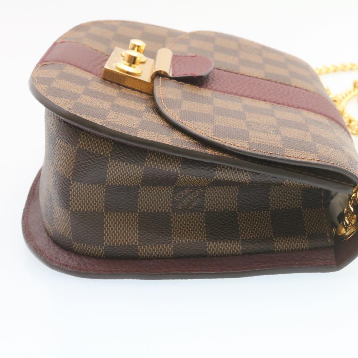 LOUIS VUITTON Damier Ebene Wight Chain Shoulder Bag N64420 LV Auth 27625A