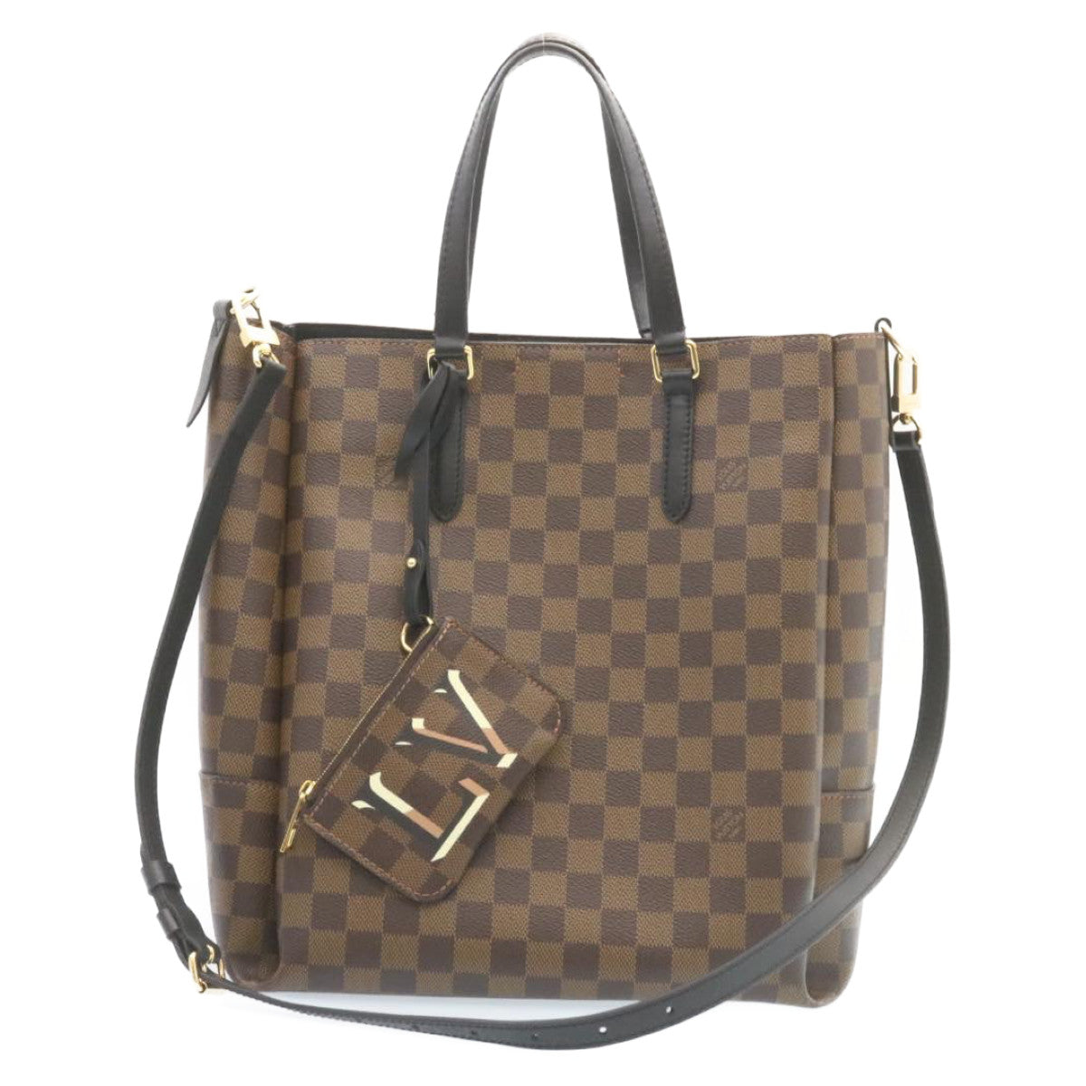 LOUIS VUITTON Damier Ebene Belmont NV BB 2way Hand Bag N60348 LV Auth 27629A