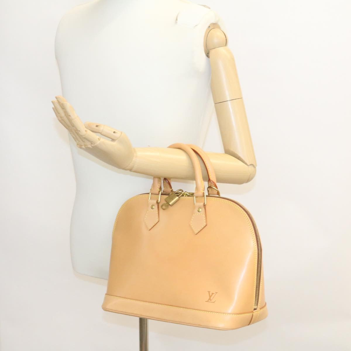 LOUIS VUITTON Nomad Alma PM Hand Bag SP Order Beige Camel M85394 LV Auth 27672A