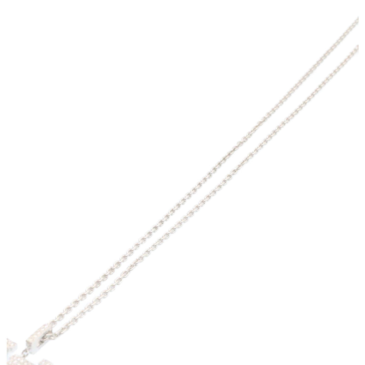 LOUIS VUITTON Pandantif LV XL Necklace White Gold Diamond Q93821 Auth 27695A