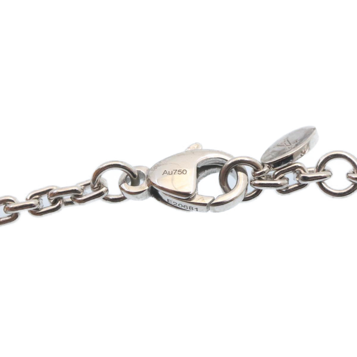 LOUIS VUITTON Pandantif LV XL Necklace White Gold Diamond Q93821 Auth 27695SM
