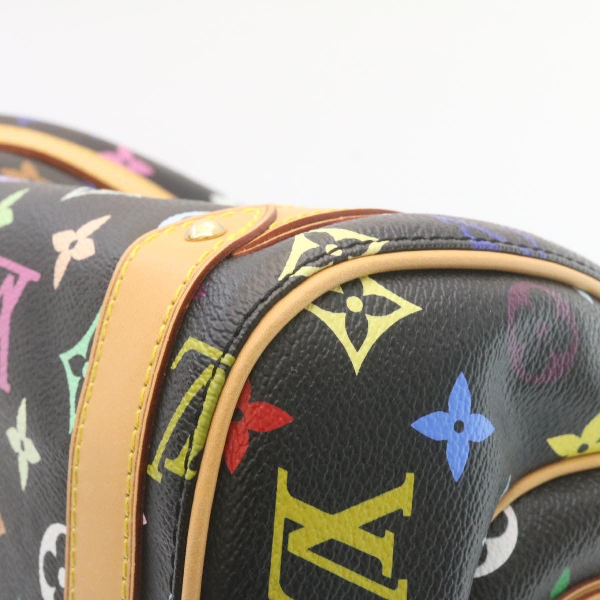 LOUIS VUITTON Monogram Multicolor Priscilla Hand Bag Black M40097 LV Auth 27844A