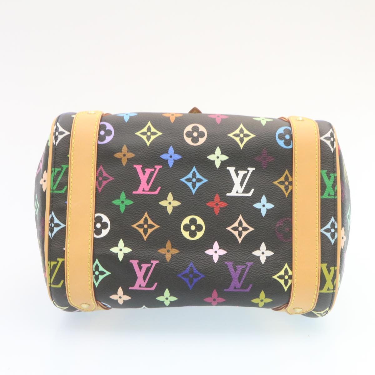 LOUIS VUITTON Monogram Multicolor Priscilla Hand Bag Black M40097 LV Auth 27844A