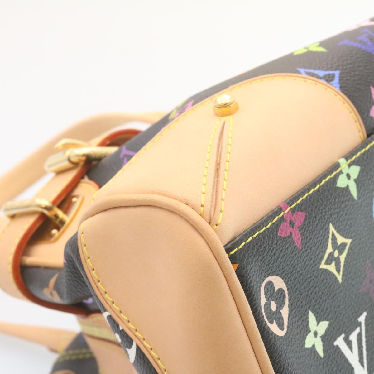 LOUIS VUITTON Monogram Multicolor Claudia Hand Bag Black M40194 LV Auth 28182A