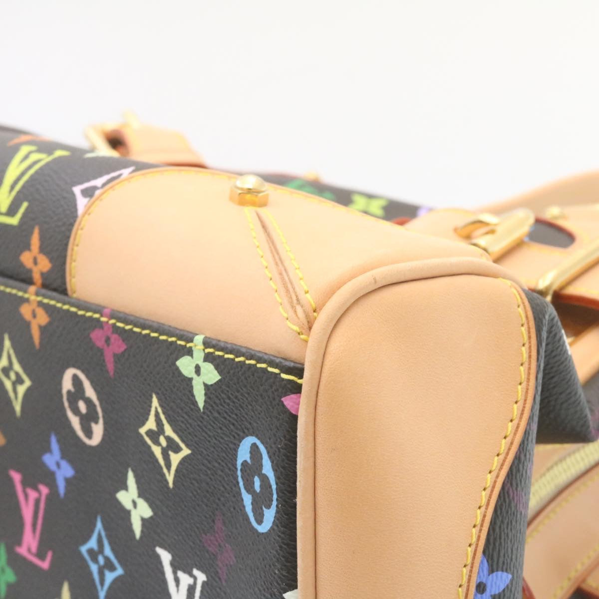 LOUIS VUITTON Monogram Multicolor Claudia Hand Bag Black M40194 LV Auth 28182A