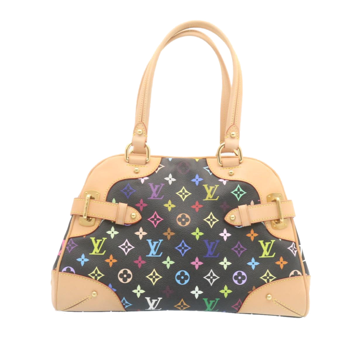 LOUIS VUITTON Monogram Multicolor Claudia Hand Bag Black M40194 LV Auth 28182A