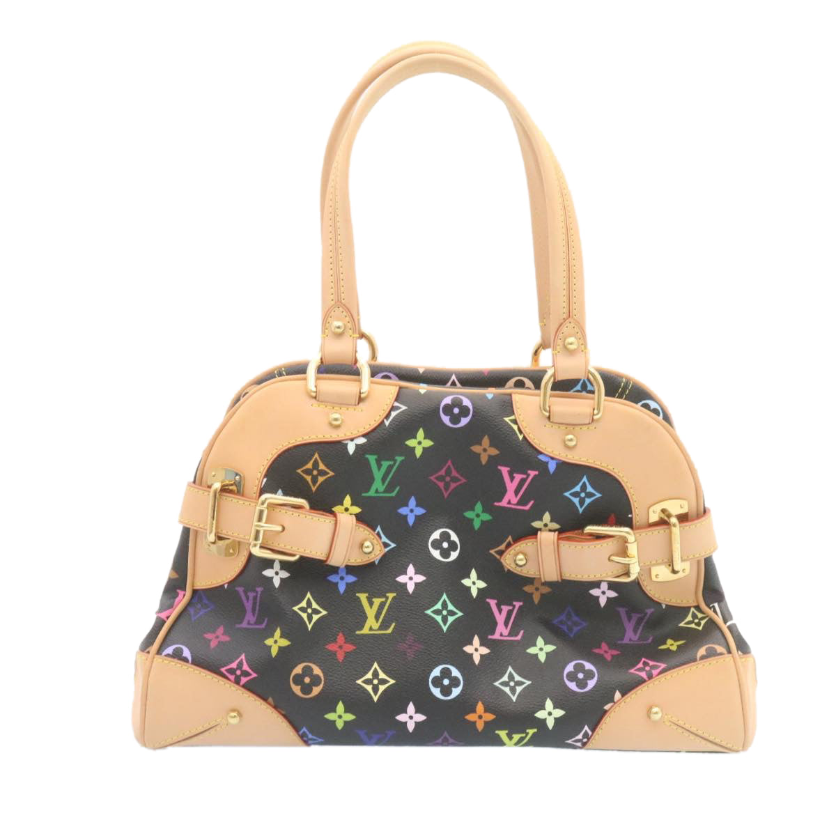 LOUIS VUITTON Monogram Multicolor Claudia Hand Bag Black M40194 LV Auth 28182A