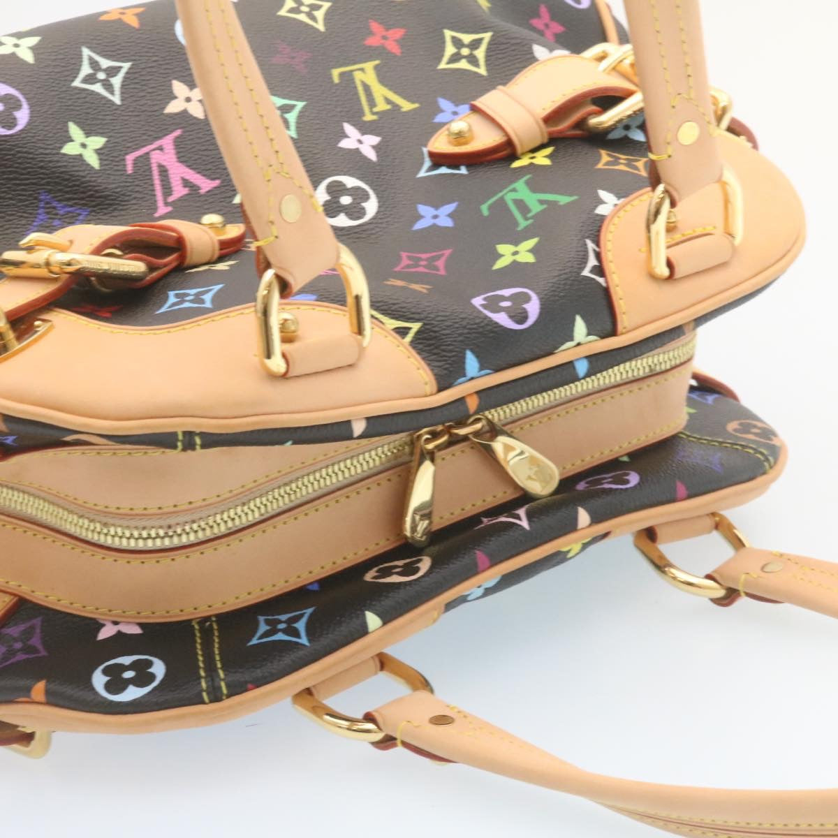 LOUIS VUITTON Monogram Multicolor Claudia Hand Bag Black M40194 LV Auth 28182A