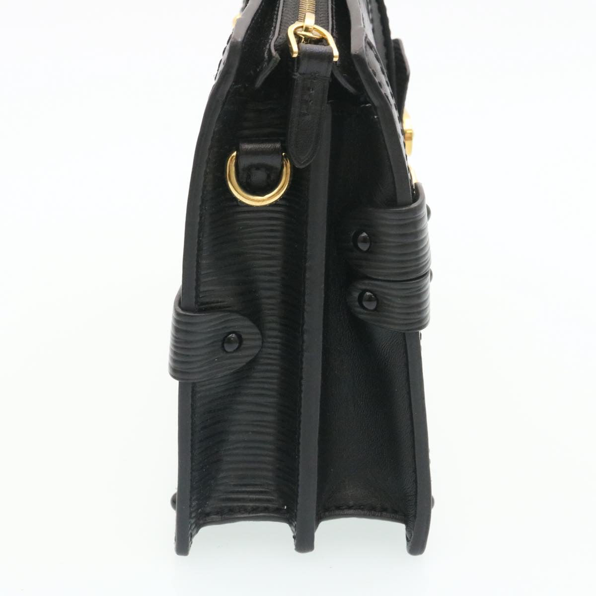 LOUIS VUITTON Epi Trunk Clutch 2Way Shoulder Bag Black M53052 LV Auth 28382SM