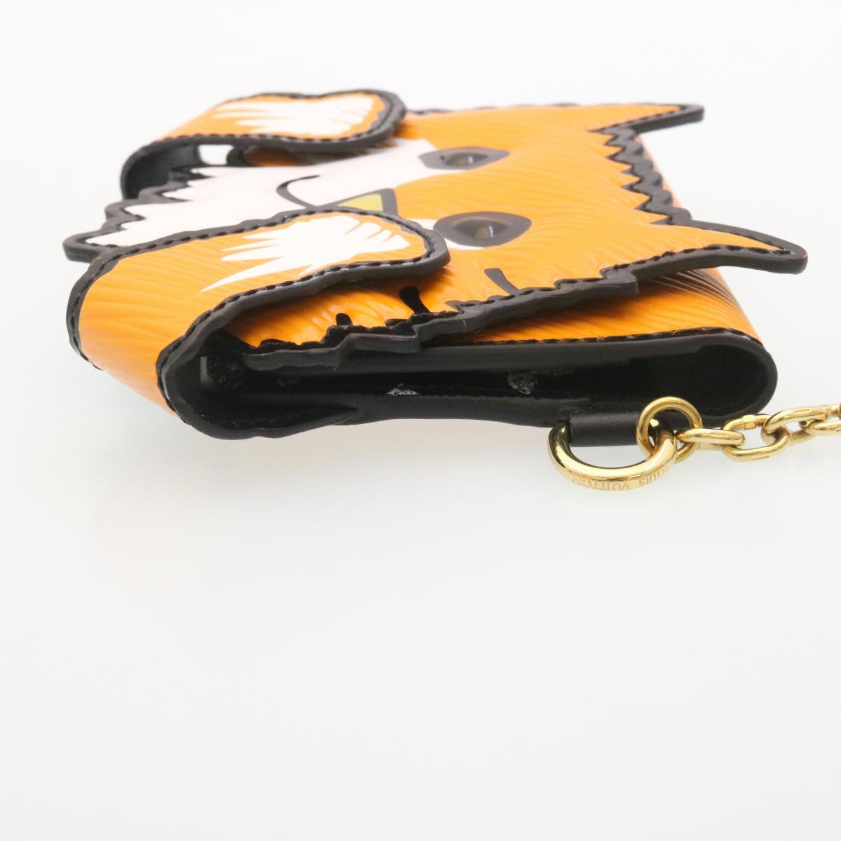 LOUIS VUITTON Catgram Card Case Orange M63900 LV Auth 28600