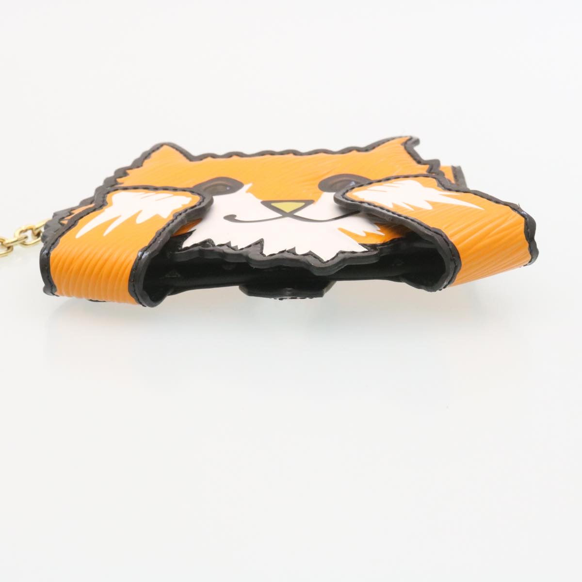 LOUIS VUITTON Catgram Card Case Orange M63900 LV Auth 28600