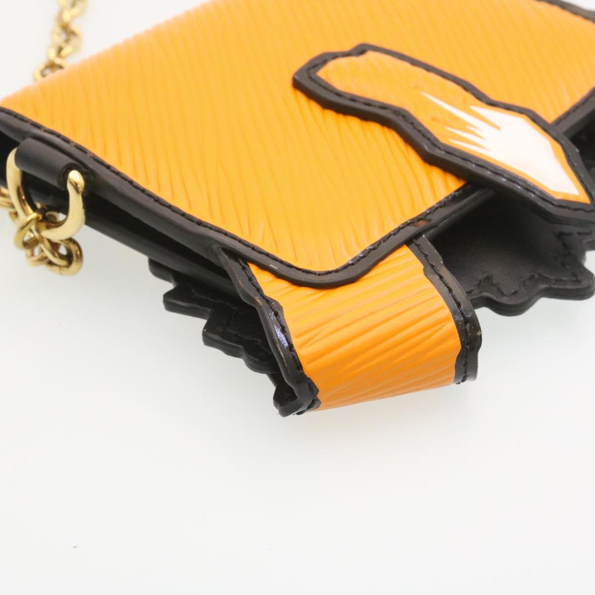 LOUIS VUITTON Catgram Card Case Orange M63900 LV Auth 28600