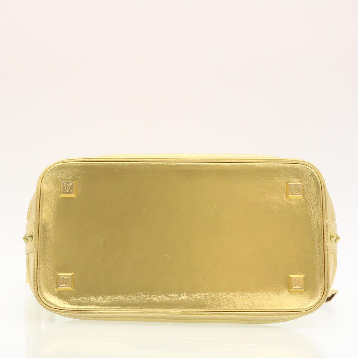 LOUIS VUITTON Suhari Lockit PM Hand Bag Leather Gold M91889 LV Auth 28662SM