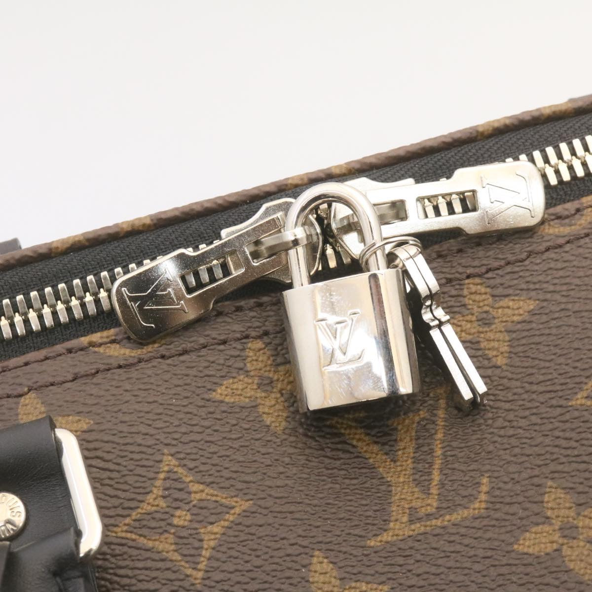 LOUIS VUITTON Monogram Macassar Keepall Bandouliere 55 M56714 Auth 28882S