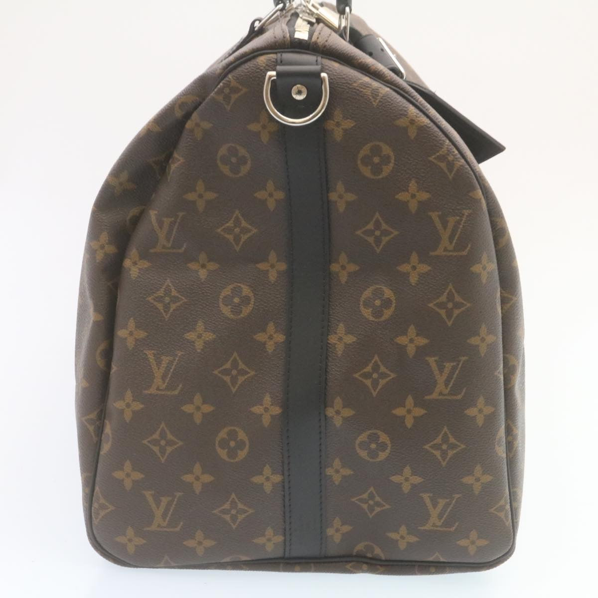 LOUIS VUITTON Monogram Macassar Keepall Bandouliere 55 M56714 Auth 28882S