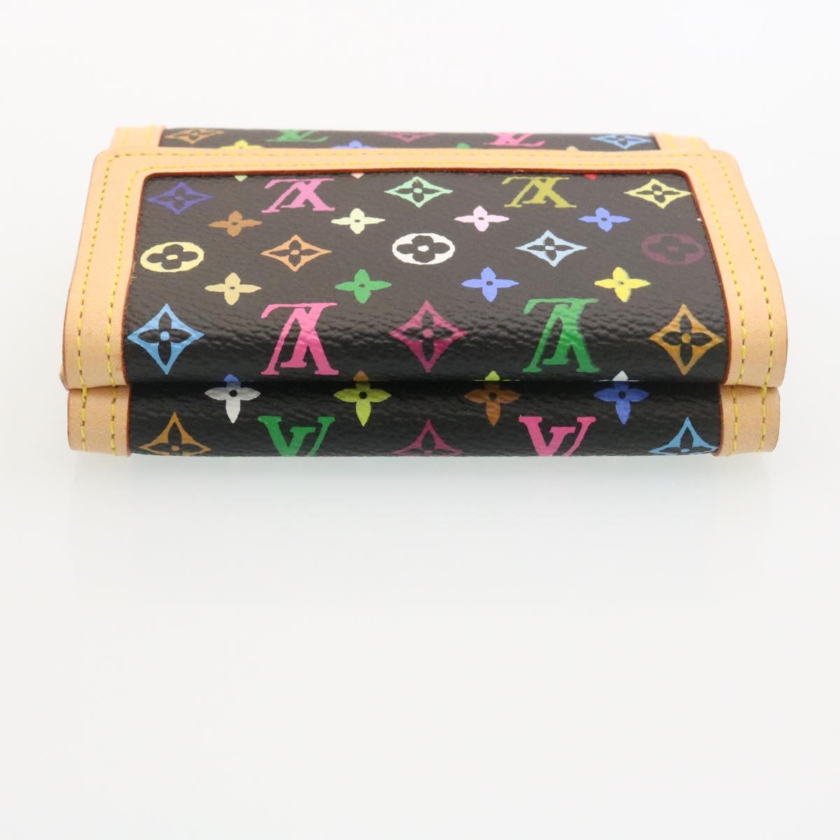 LOUIS VUITTON Multicolor PorteMonnaie Billets Cartes Crdit Wallet Auth 28982