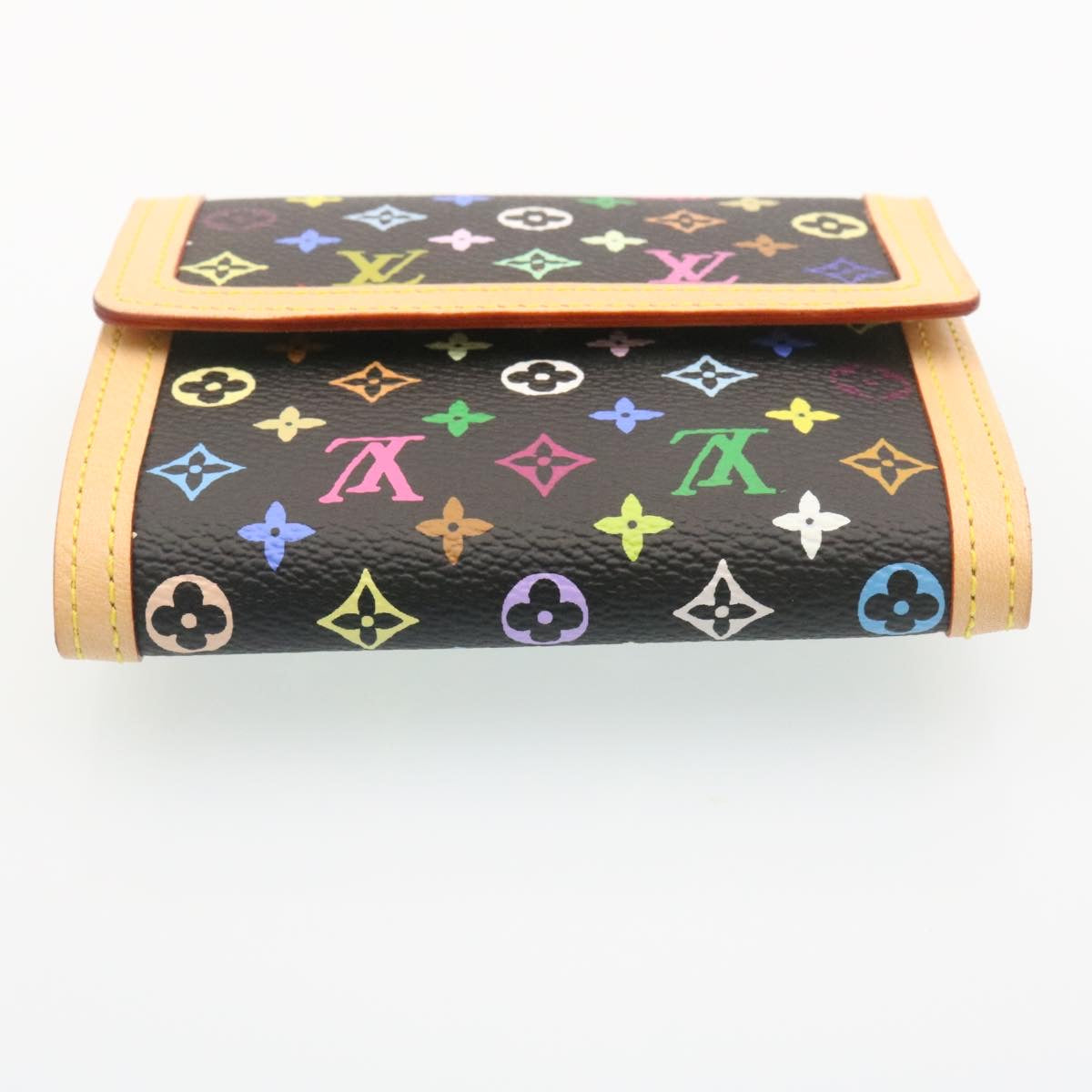 LOUIS VUITTON Multicolor PorteMonnaie Billets Cartes Crdit Wallet Auth 28982