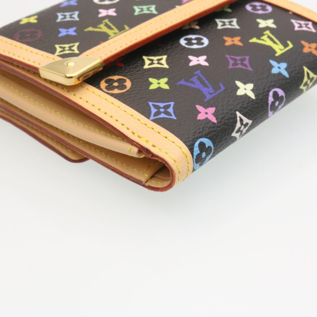 LOUIS VUITTON Multicolor PorteMonnaie Billets Cartes Crdit Wallet Auth 28982