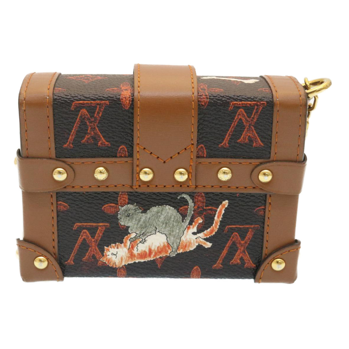 LOUIS VUITTON Monogram Catgram Essential Trunk Pouch M63892 LV Auth 29169SM
