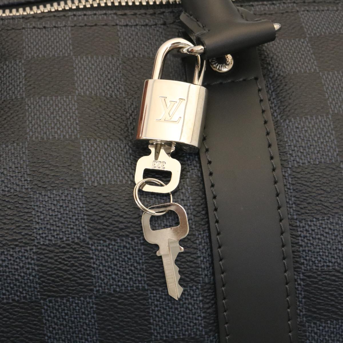 LOUIS VUITTON Damier Cobalt Keepall Bandouliere 45 Boston Bag N41349 Auth 29189S