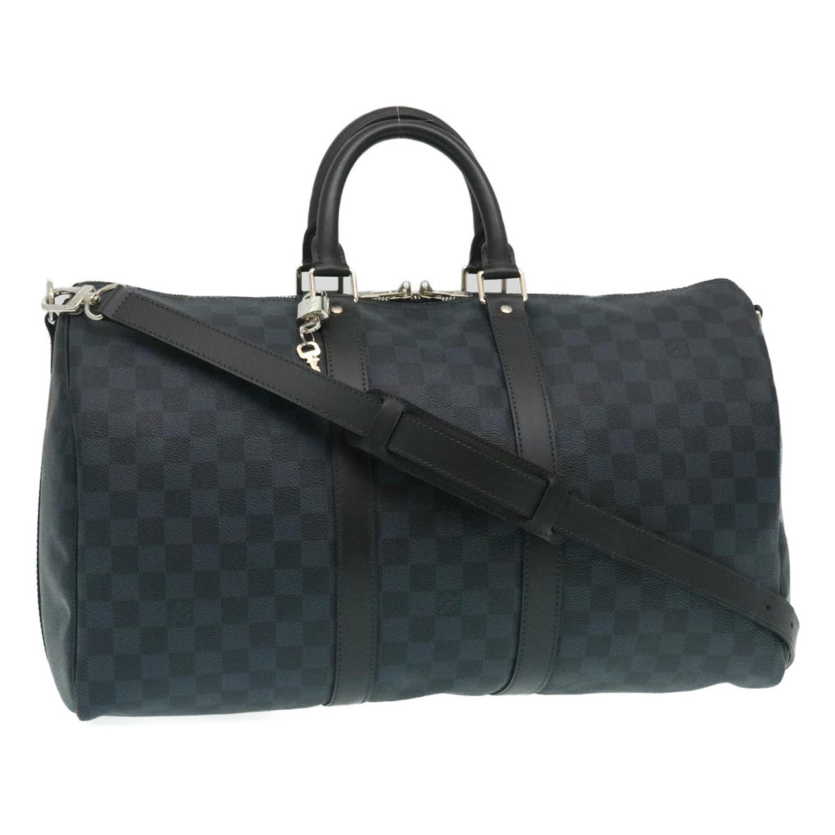 LOUIS VUITTON Damier Cobalt Keepall Bandouliere 45 Boston Bag N41349 Auth 29189S