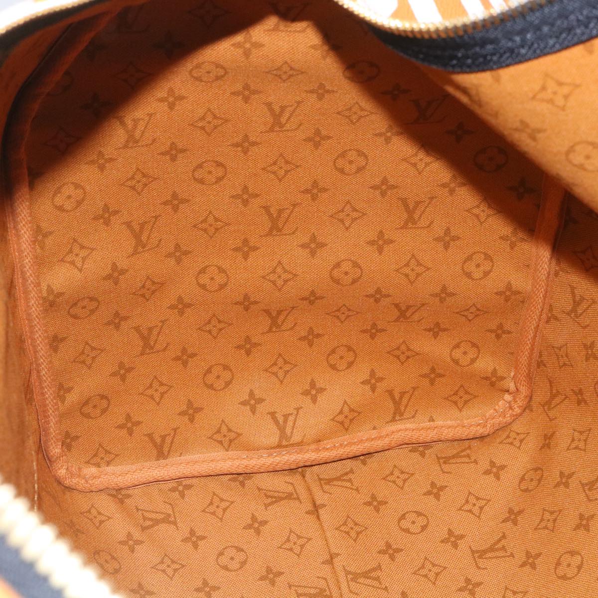 LOUIS VUITTON LV Crafty Keepall Bandouliere 45 Boston Caramel M45473 Auth 29194S