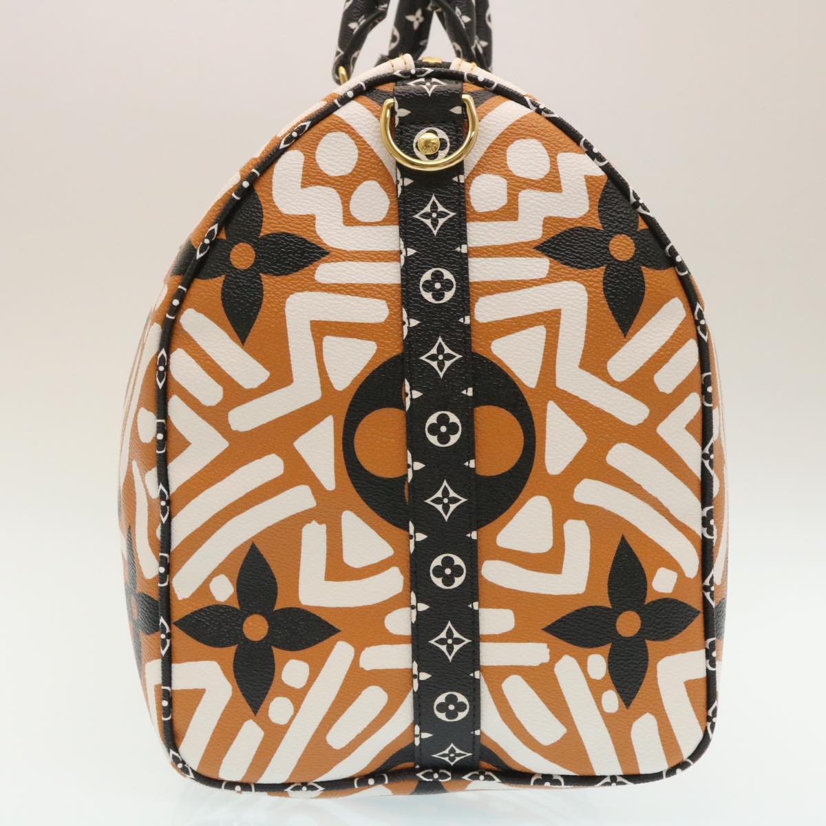 LOUIS VUITTON LV Crafty Keepall Bandouliere 45 Boston Caramel M45473 Auth 29194S