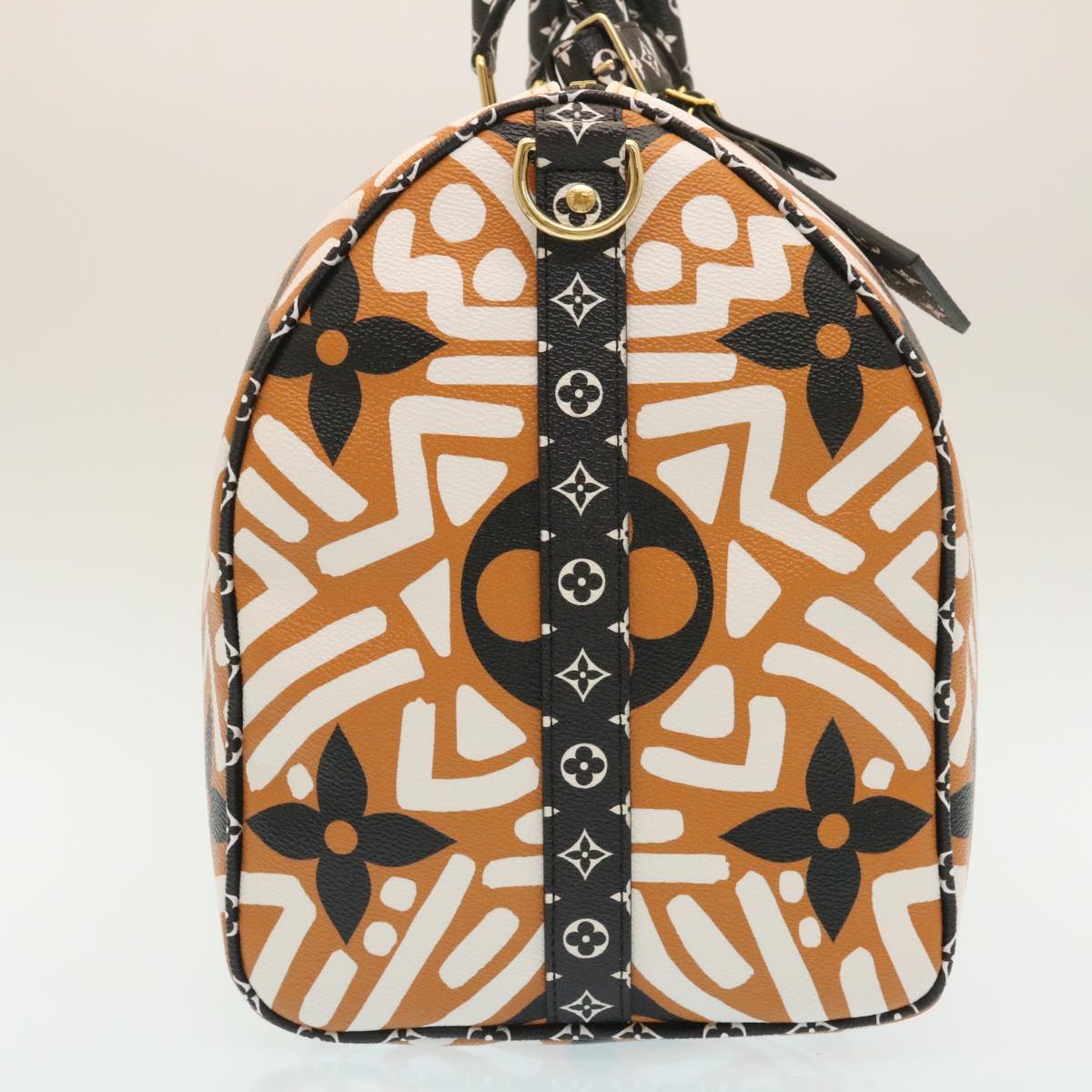 LOUIS VUITTON LV Crafty Keepall Bandouliere 45 Boston Caramel M45473 Auth 29194S