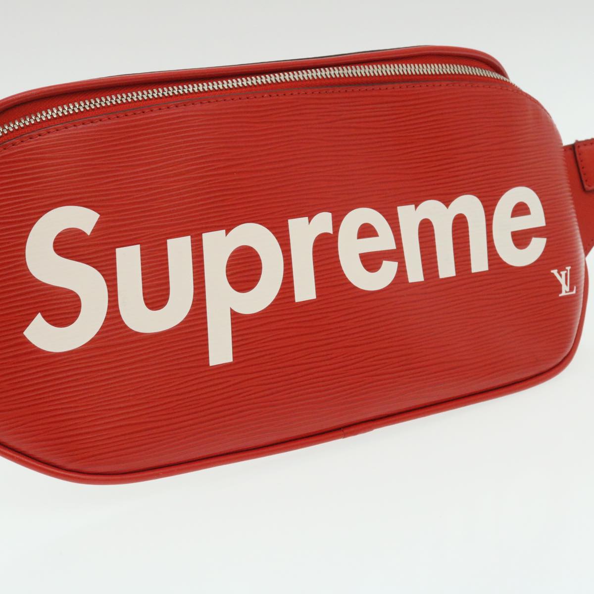 LOUIS VUITTON ﾃ Supreme Epi Bum Bag Waist Bag Red M53418 LV Auth 29232SM