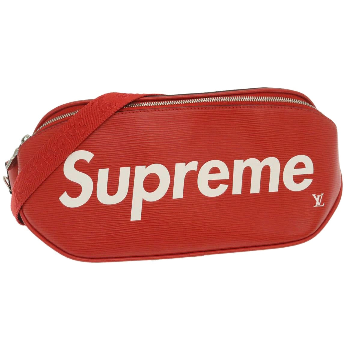 LOUIS VUITTON ﾃ Supreme Epi Bum Bag Waist Bag Red M53418 LV Auth 29232SM