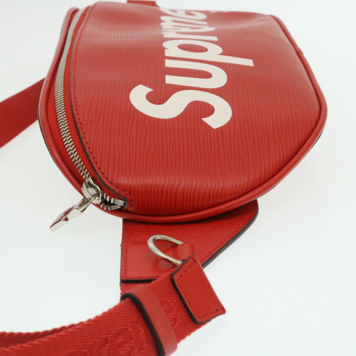 LOUIS VUITTON ﾃ Supreme Epi Bum Bag Waist Bag Red M53418 LV Auth 29232SM