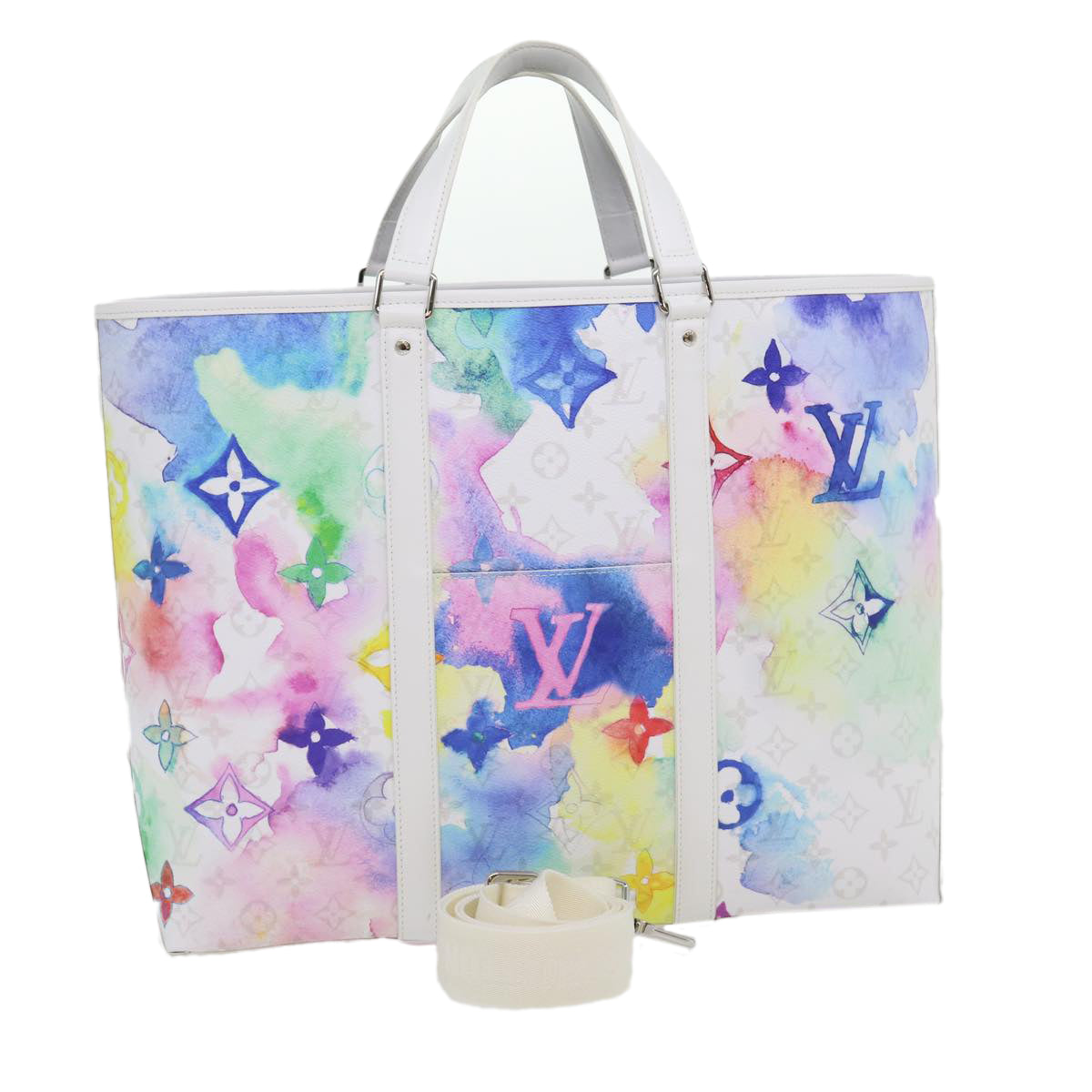 LOUIS VUITTON Monogram water Sac Weekend Tote Bag Multicolor M45754 Auth 29500S